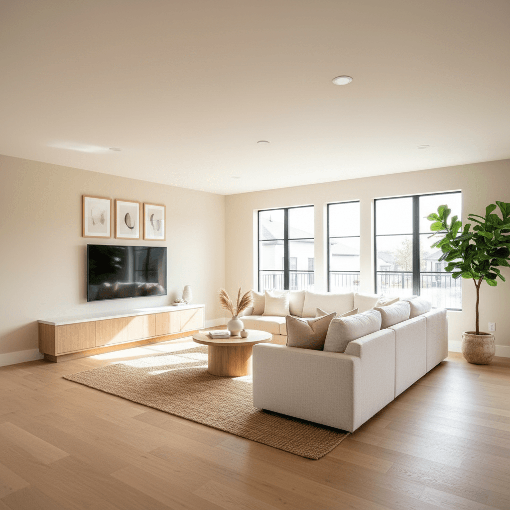 Interior renovation with open living space