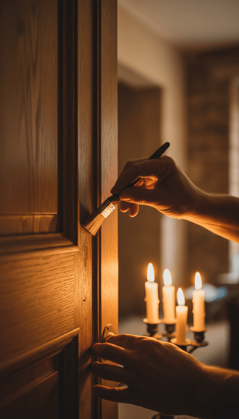 Craftsman detailing custom wood trim with precision