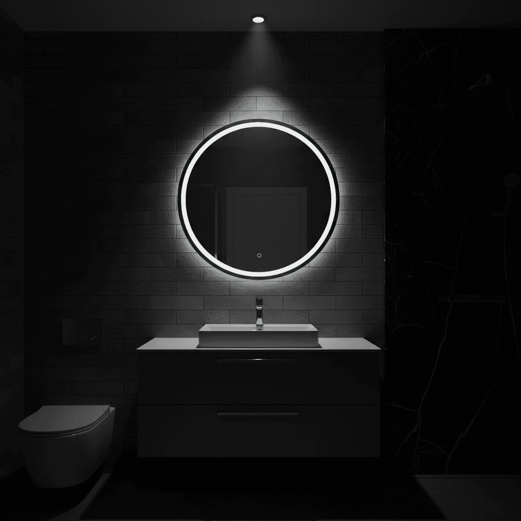 Bathroom remodel with modern fixtures